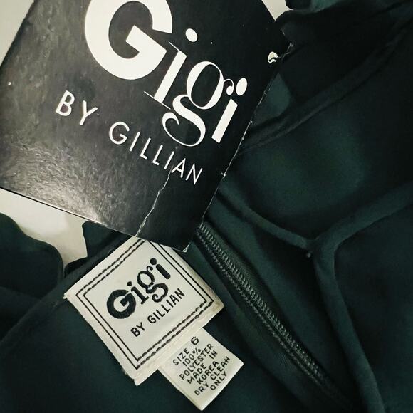 Gigi By Gillian Green Layered Spagetti Strap Dress Size 6 NWT - Picture 3 of 7